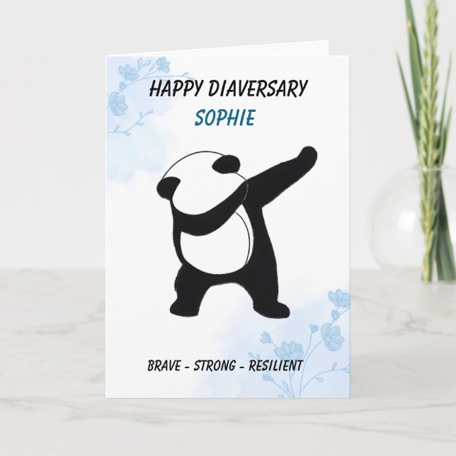 Grattis Diaversary  – Fira Diabetesmedvetenhet Kort (Framsida)