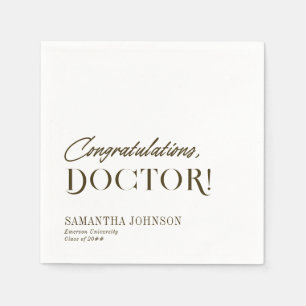 Grattis Doktor doktor Studenten White Pappersservett