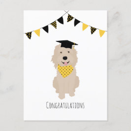 Grattis Doodle Hund Examenkåpa Vykort