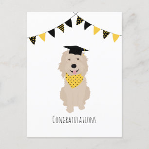 Grattis Doodle Hund Examenkåpa Vykort