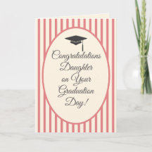 Grattis dotter rosa examensdagskort