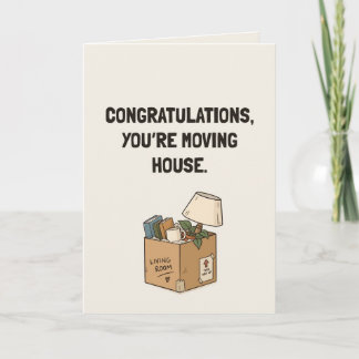 Grattis Du Byter Hus Roligt Kort
