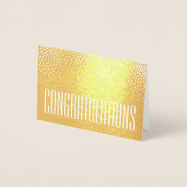 Grattis Elegant Minimal Typografi Vikad Folierat Kort