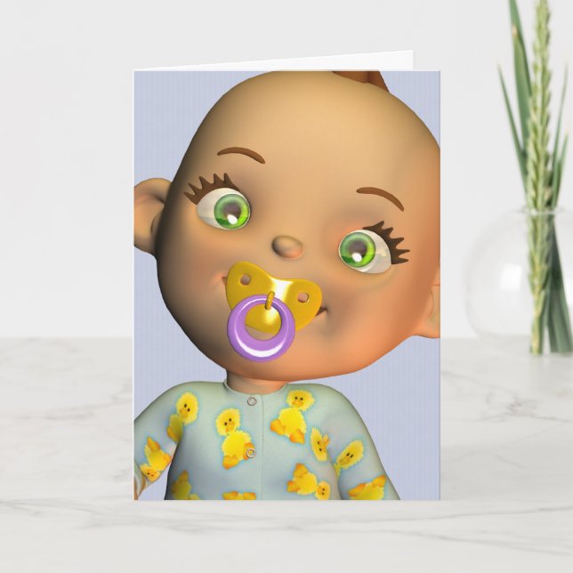 Grattis en härlig baby kort (Framsida)