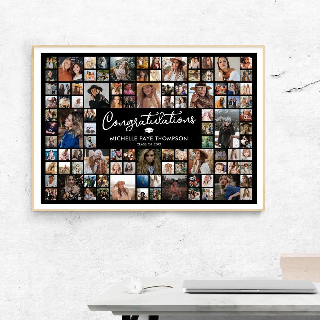 Grattis Examen 100 Fotokollage Poster (Skapare uppladdad)
