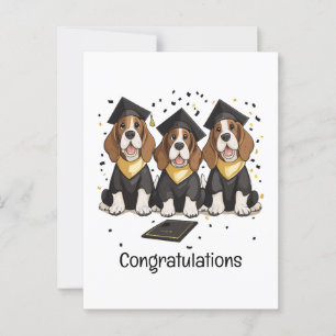 Grattis Examen Basset Hound Hundar Vykort