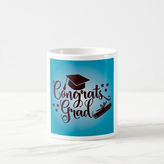 Grattis examen Blå examensfirande Kaffemugg (Skapare uppladdad)