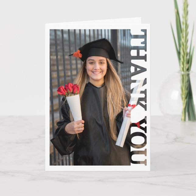 grattis examen Foto Tack Kort (Framsida)