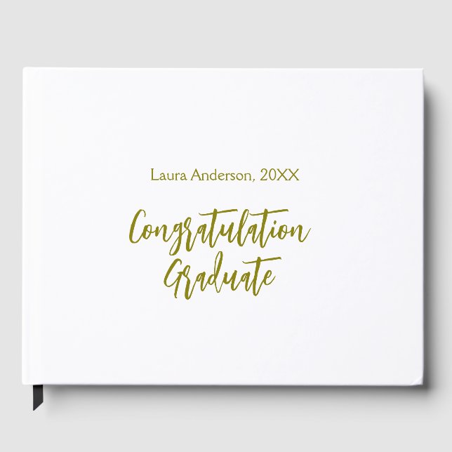 Grattis examen guld namn klass 20XX si Gästböcker (Framsida)