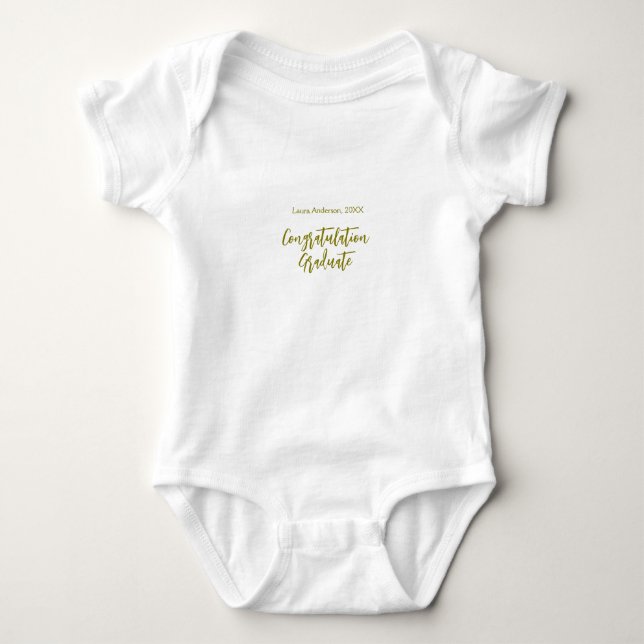 Grattis examen guld namn klass 20XX si T Shirt (Framsida)