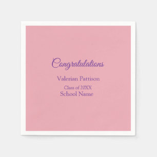 Grattis examen lägga till skolans namn enkelt mo pappersservett