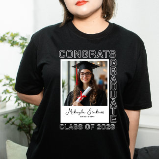 Grattis examen matchande familj anpassad bild t shirt
