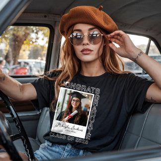 Grattis examen matchande familj anpassad bild t shirt