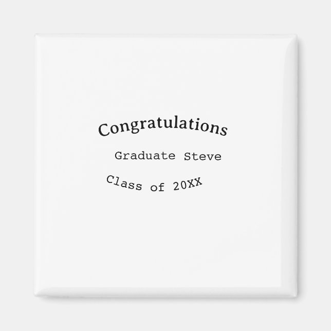 Grattis examen name årskull 20XX typ w Magnet (Framsidan)