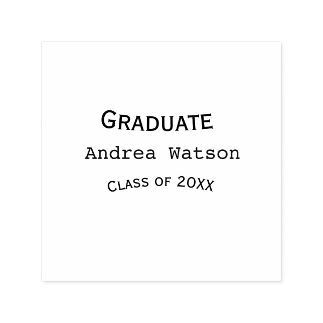 Grattis examen name klass 20XX typ w Självfärgande Stämpel (Design)