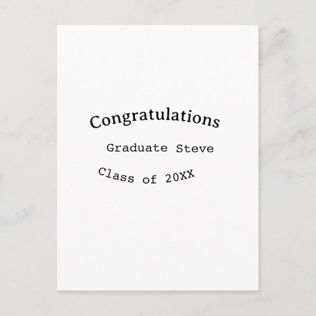 Grattis examen name klass 20XX typ w Vykort (Framsida)