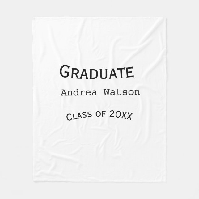 Grattis examen name klass av 20XX stil w Fleecefilt (Framsidan)