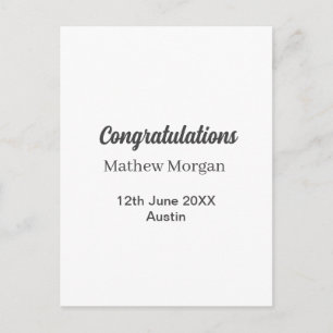 Grattis examen namn år klass vykort