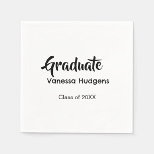 Grattis examen namn datum år klass univ pappersservett