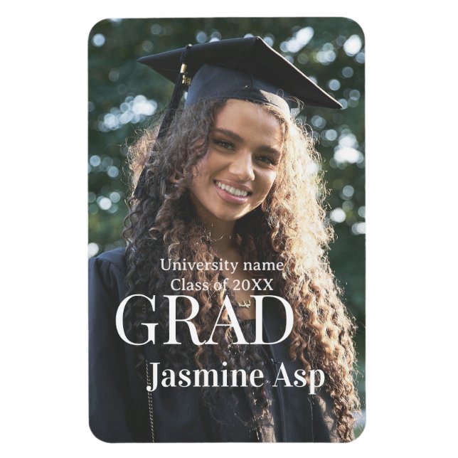 Grattis examen namn universitet namn klass 20XX Magnet (Vertikal)