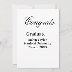 Grattis examen namn universitet namn klass av inbjudningar