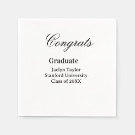 Grattis examen namn universitet namn klass av pappersservett