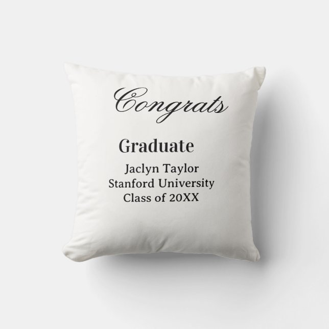 Grattis examen namn universitet namn klass  kudde (Framsida)