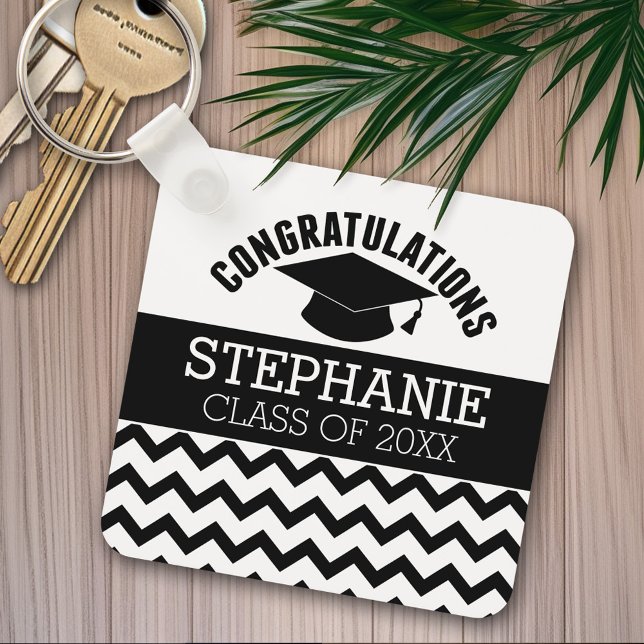 Grattis examen - Personlig examen Nyckelring (Personalized keychain - Congratulations Graduate)
