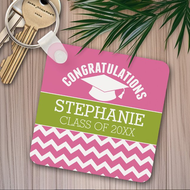 Grattis examen - Personlig examen Nyckelring (Personalized keychain - Congratulations Graduate)