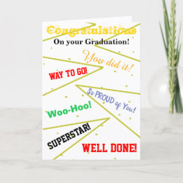 Grattis Examen Roligt Grattiskort Kort