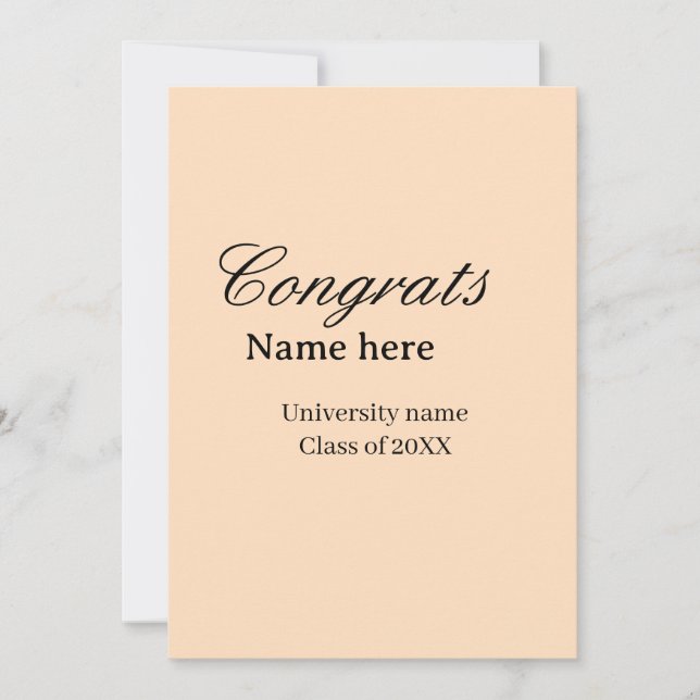 Grattis examen universitet namn klass 20XX na Inbjudningar (Framsida)
