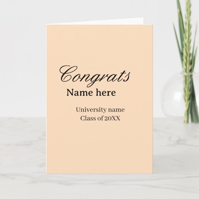 Grattis examen universitet namn klass 20XX na Kort (Framsida)