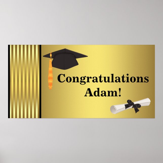 Grattis Examens Banner Affischer (Framsidan)
