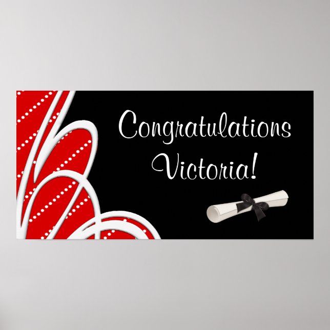 Grattis Examens Banner Affischer (Framsidan)