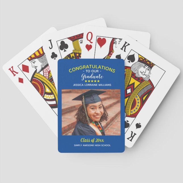 Grattis Examenshögtid Beställd Foto Casinokort (Baksidan)