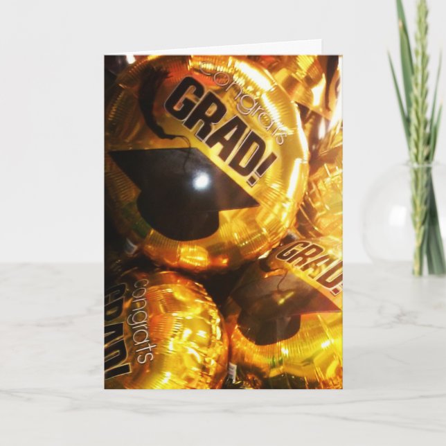 "GRATTIS EXAMENSKANDIDAT! Ballonger" Grattulations Kort (Framsida)