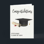 Grattis Examensmössa Diplom Kort<br><div class="desc">Denna design skapades med hjälp av digital konst. Den kan anpassas genom att välja alternativet anpassa ytterligare.</div>