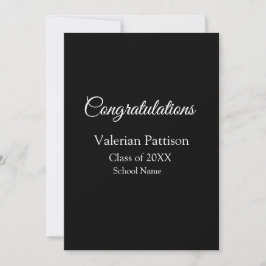 Grattis examenstyp add skola namn enkel mo inbjudningar
