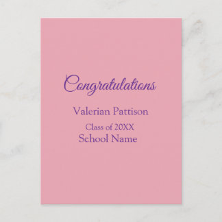 Grattis examenstyp add skola namn enkel mo vykort