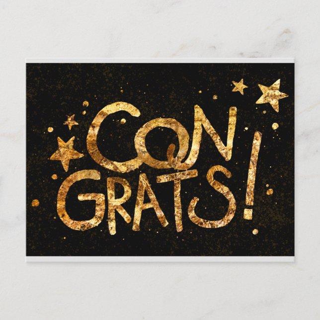 Grattis! firande vykort (Framsida)