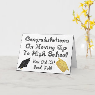 Grattis Flytta Up High School Studenten Kort