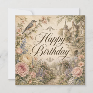 grattis födelsedag blomkort julkort