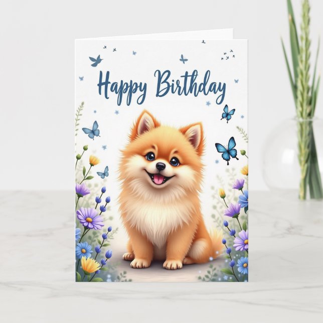 Grattis Födelsedag Kort för Valp (Framsida)