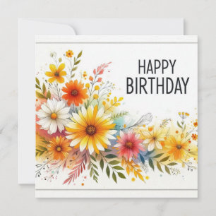 grattis födelsedags blomma dusch kort