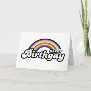 Grattis Födelsedagsgay Progress Pride Kort