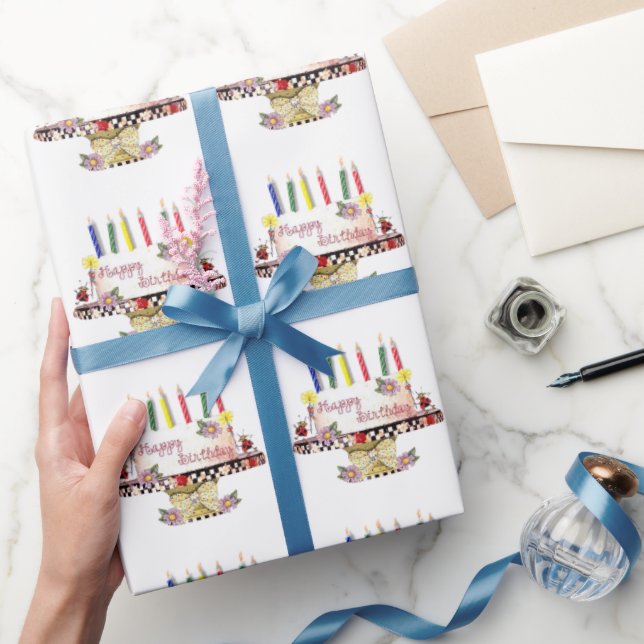Grattis Födelsedagstårta Presentpapper (Gifting)