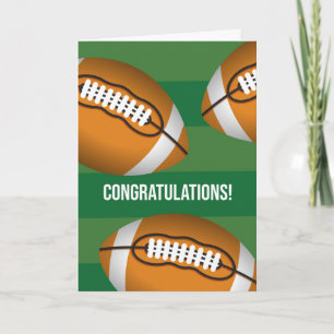 Grattis Football med Grönt Fält Bollar Kort