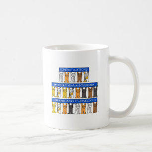 Grattis för 5 år arbetsårsdag, Cats. Kaffemugg