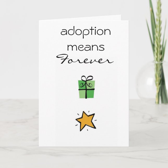 grattis för adoption kort (Framsida)