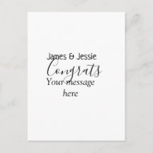 Grattis för att lägga till namn meddelande bröllop